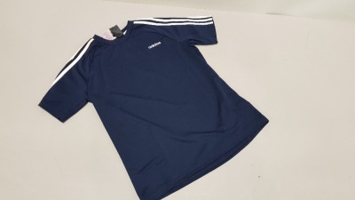 16 X BRAND NEW ADIDAS NAVY KIDS T SHIRTS IN SIZE 13 - 14 YEARS