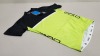 13 X BRAND NEW ODLO BLACK & YELLOW QUARTER ZIP BIKE TOPS SIZE SMALL