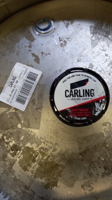 100 LITRE BARREL OF CARLING LAGER (BB 21/12/21)