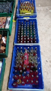 144 X BOTTLES OF VK IN ASSORTED FLAVOURS (BB 2023) - LOOSE IN 3 TRAYS (NOT INC)