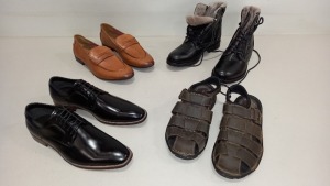 9 PIECE MIXED SHOE LOT CONTAINING DUNE LONDON LOAFERS, DUNE LONDON SHOES, ROCKPORT SANDALS AND ROCKPORT SHOES ETC