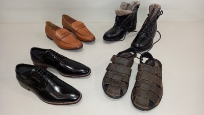 9 PIECE MIXED SHOE LOT CONTAINING DUNE LONDON LOAFERS, DUNE LONDON SHOES, ROCKPORT SANDALS AND ROCKPORT SHOES ETC