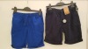 20 X BRAND NEW PACKS OF 2 F&F KIDS BOYS DRAWSTRING SHORTS IN NAVY AND BLUE SIZE 10-11 YEARS RRP £14.00 (TOTAL RRP £280.00)
