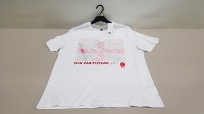 100 X BRAND NEW ENGLAND RUGBY SIX NATIONS 2021 CREWNECK T SHIRTS SIZE XL