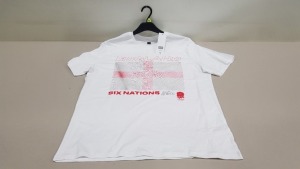 100 X BRAND NEW ENGLAND RUGBY SIX NATIONS 2021 CREWNECK T SHIRTS SIZE M