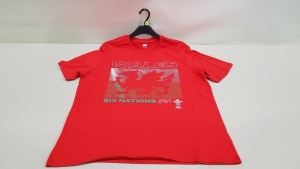 100 X BRAND NEW WALES RUGBY SIX NATIONS 2021 CREWNECK T SHIRTS SIZE XL