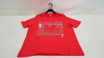 100 X BRAND NEW WALES RUGBY SIX NATIONS 2021 CREWNECK T SHIRTS SIZE L