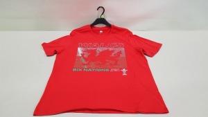 100 X BRAND NEW WALES RUGBY SIX NATIONS 2021 CREWNECK T SHIRTS SIZE L