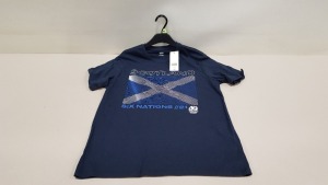 100 X BRAND NEW SCOTLAND RUGBY SIX NATIONS 2021 CREWNECK T SHIRTS SIZE M