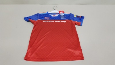 20 X BRAND NEW OFFICIAL LICENSE HONDA PRODUCT TEAM HONDA SPONSORED T SHIRTS AGE 3-4 YEARS, 7-8 YEARS AND 9-11 YEARS