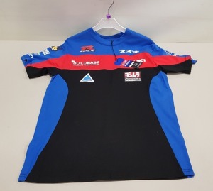 18 X BRAND NEW SUZUKI OFFICIAL MERCHANDISE TEAM SUZUKI SPONSORED T SHIRTS SIZE XS