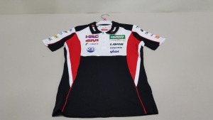 11 X BRAND NEW HONDA OFFICIAL TEAM MERCHANDISE SPOSNORED POLO SHIRTS SIZE MEDIUM AND LARGE