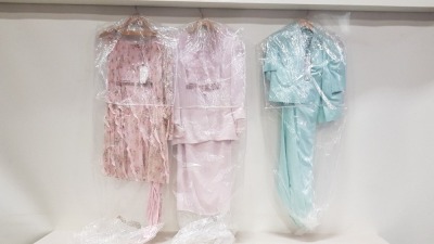 8 PIECE MIXED DRESS LOT CONTAINING PETER MONTON WHITE DRESS SIZE 12, RONALD JOYCE PINK BLAZER SIZE 16, CONDICI BLAZER AND PANTS AND A KATE COOPER DRESS SIZE 10 ETC