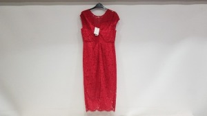 3 PIECE DRESS LOT CONTAINING 3 X JOHN LEWIS PINK LACED DRESS SIZE 10 AND 12 (TOTAL RRP £505.00)