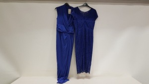 5 PIECE MIXED DRESS LOT CONTAINING 2 X JOHN LEWIS BLUE LACE DRESS SIZE 10 RRP £145.00 AND 3 X JOHN LEWIS DRAPED TWIST WAIST BLUE DRESSES SIZE 10 RRP £120.00