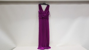 4 X BRAND NEW JOHN LEWIS FRANCIS JERSEY PURPLE DRESS SIZE 12 RRP £99.00 (TOTAL RRP £396.00)