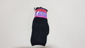 48 X BRAND NEW SPANX PLUSHY FEEL KNEE HIGH SOCKS IN BLACK SIZE REGULAR RRP $18.00 (TOTAL RRP $864.00)