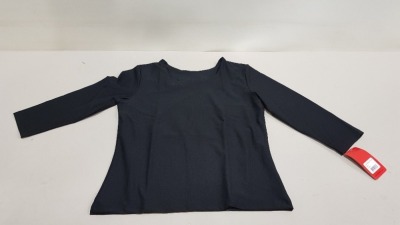 20 X BRAND NEW SPANX THREE QUARTER BOAT NECK TOP IN BLACK SIZE SMALL RRP $58.00 (TOTAL RRP $1168.00)