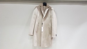 5 X BRAND NEW TOPMAN CREAM BUTTONED COATS ( 3 XS AND 2 SMALL)