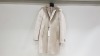 5 X BRAND NEW TOPMAN CREAM BUTTONED COATS (2 XXS AND 3 XS)