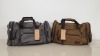 24 X BRAND NEW FRESION MENS CANVAS HOLD ALL ( GYM ) BAGS (COFFEE / GREY)