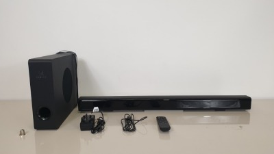 BRAND NEW BOXED MAGNUM POWERFUL SOUNDBAR AND SUBWOOFER - REMOTE INCLUDED