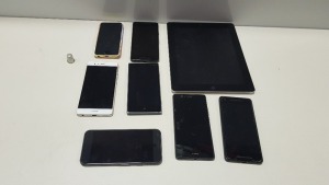 LOT CONTAINING APPLE IPAD, 3 X GOOGLE PIXELS, 2 X HUAWEI, IPHONE ALL FOR SPARES