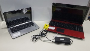 LOT CONTAINING 2 LAPTOPS INCLUDING ASUS T200TA WITH NO CHARGER AND ADVENT T100 WITH CHARGER BUT NO BATTERY