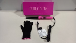 2 X BRAND NEW PYT (PRETTY YOUNG THING) HAIR STYLING CURLING WANDS - PINK - NOTE: EURO PLUG