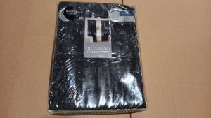 8 X BRAND NEW PACKS OF CURTAINS THE ELEGANCE COLLECTION PHOENIX BLACKOUT BLACK 168 X 229CM EYELET