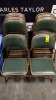 13 X FOLDING CHAIRS GREEN