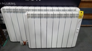 2 X GABARRON THERMO-ELECTRIC RADIATORS (1 X 110CM LENGTH, 1 X 75CM)