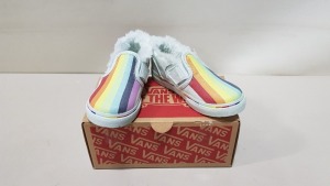 6 X BRAND NEW VANS ASHER V RAINBOW COLOURED SHOES IN VARIOUS SIZES