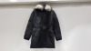 5 X BRAND NEW ONLY CLOTHING BLACK FAUX FUR HOODED PARKA COATS SIZE MEDIUM RRP £50.00 (TOTAL RRP £250.00)