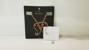 30 X BRAND NEW BLANCO ROSE GOLD COLOURED JEWELRY NECKLACES (ONE SIZE) RRP €15.99 (TOTAL RRP €479.00)