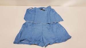 20 X BRAND NEW SIMPLY BE DENIM TENCEL PLAYSUITS IN MID BLUE SIZE 18 (ORIG RRP £30 TOTAL £600)