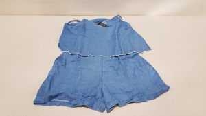 20 X BRAND NEW SIMPLY BE DENIM TENCEL PLAYSUITS IN MID BLUE IN VARIOUS SIZES (ORIG RRP £30 TOTAL £600)