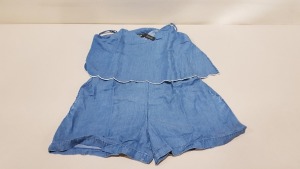 32 X BRAND NEW SIMPLY BE DENIM TENCEL PLAYSUITS IN MID BLUE SIZE 22 (ORIG RRP £30 TOTAL £960)