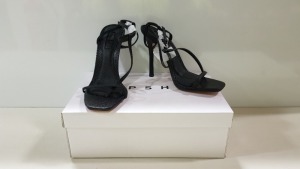 12 X BRAND NEW TOPSHOP RHYS BLACK HIGH HEELS UK SIZE 5 RRP £36.00 (TOTAL RRP £432.00)