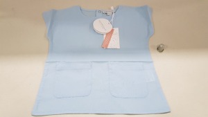 48 X BRAND NEW HAPPYOLOGY KIDS BLUE SHORT SLEEVED SHIRTS IE AGE 18-24 MONTHS, 9-12 MONTHS AND 6-9 MONTHS