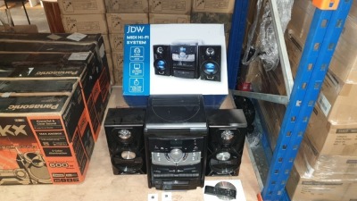 JDW MIDI HI -FI SYSTEM WITH 3.55MM HEADPHONE JACK CLOCK TIMER SLEEP MODE MODEL MM335 (NOTE JDW