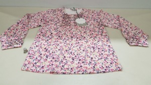 12 X BRAND NEW HAPPYOLOGY KIDS FLOWER PRINT PINK BLOUSE IE AGE 6-7 YEARS AND 5-6 YEARS