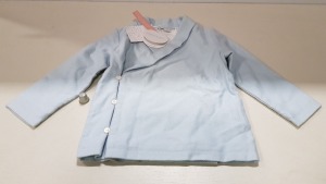 15 X BRAND NEW HAPPYOLOGY KIDS BABY WRAP JACKETS IE AGE 12-18 MONTHS, 18-24 MONTHS AND 6-9 MONTHS RRP £29.00 (TOTAL RRP £435.00)