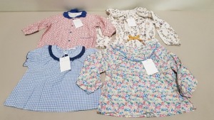 30 PIECE MIXED HAPPYOLOGY KIDS CLOTHING LOT CONTAINING KEILO BABY BLOUSE, CODY RETRO BABY ROMPER, SEAWEED PALOMA BABY TOP AND CREAM FLORET LAUREL DRESS ETC