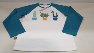 27 X BRAND NEW HAPPYOLOGY KIDS CACTUS PRINTED T-SHIRTS IN SIZES 6-7 YEARS