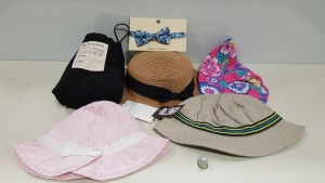 40 X MIXED JOHN LEWIS HAT LOT CONTAINING HATS IN VARIOUS STYLES AND 2 X JOHN LEWIS GLOVES