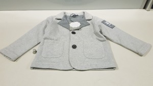 11 X BRAND NEW HAPPYOLOGY GREY JERSEY SUIT BLAZERS IE AGE 12-18 MONTHS AND 18-24 MONTHS