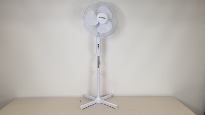 8 X BRAND NEW BOXED OYPLA WHITE FREE STANDING 16"" FAN