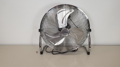 6 X BRAND NEW BOXED OYPLA 18"" CHROME FLOOR FAN