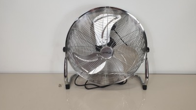 6 X BRAND NEW BOXED OYPLA 18"" CHROME FLOOR FAN